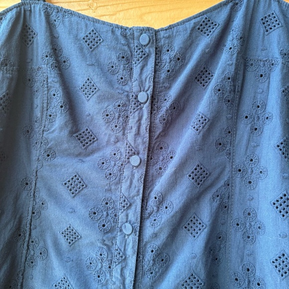 Cinq a Sept Alix Eyelet Dress in Lapis Size 6 - Picture 7 of 11